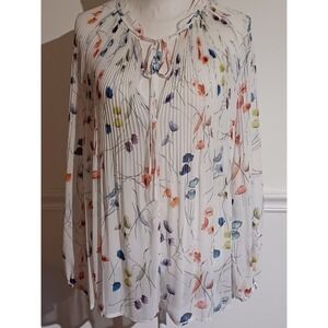 Escada Floral Sheer Lightweight Womens Blouse  Nabba Color-Fantasy Sz 42 Org$895